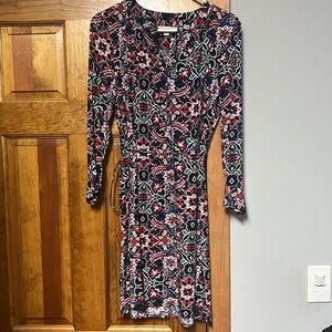 LOFT multi-color shirt dress